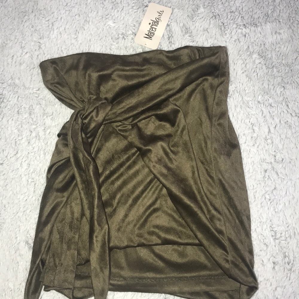 Brand new taupe velvet skirt